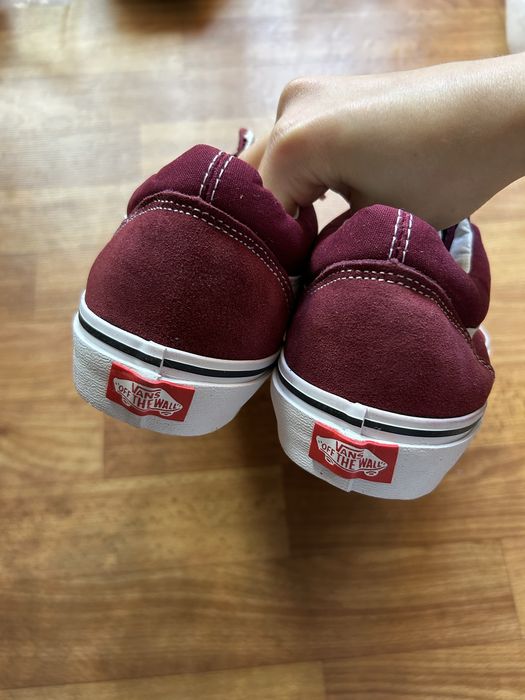 Кросівки кеди Vans Old Skool бордові, 44.5 розмір (29см) Ванс