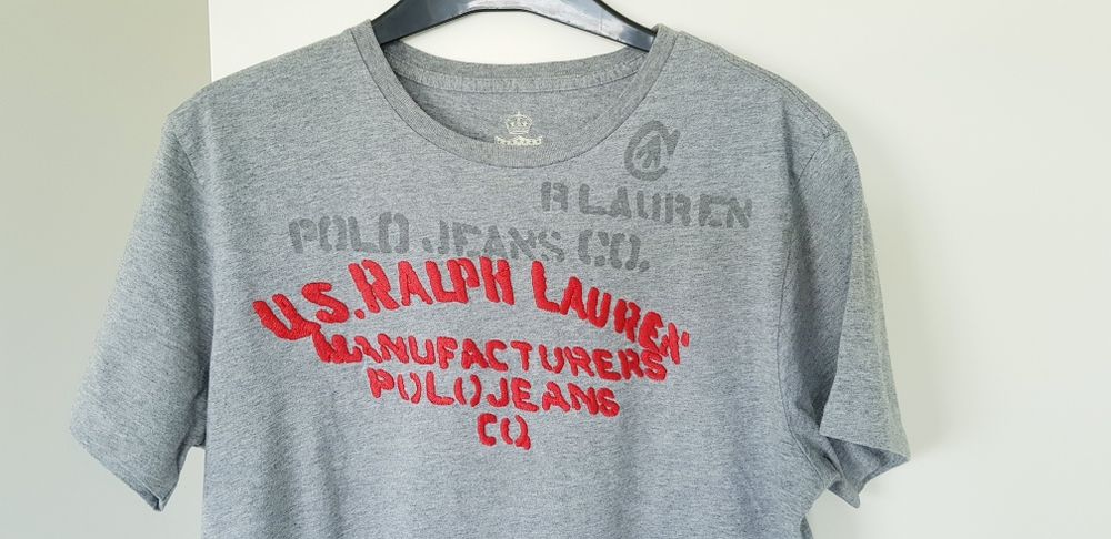T-shirt Ralph Lauren Polo Jeans, szary