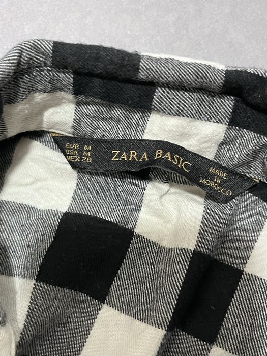Koszula w kratę kratkę krata zara basic