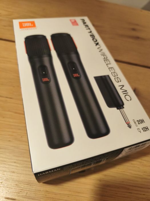 JBL PartyBox Wireless Mic – 2 mikrofony – praktycznie nowe, kupione 07.09.2026
