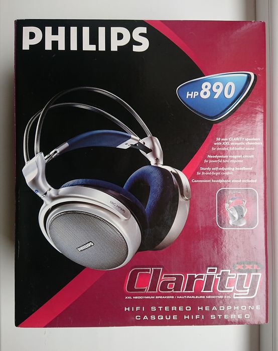 Коробка от винтажных hi-end наушников Philips HP 890