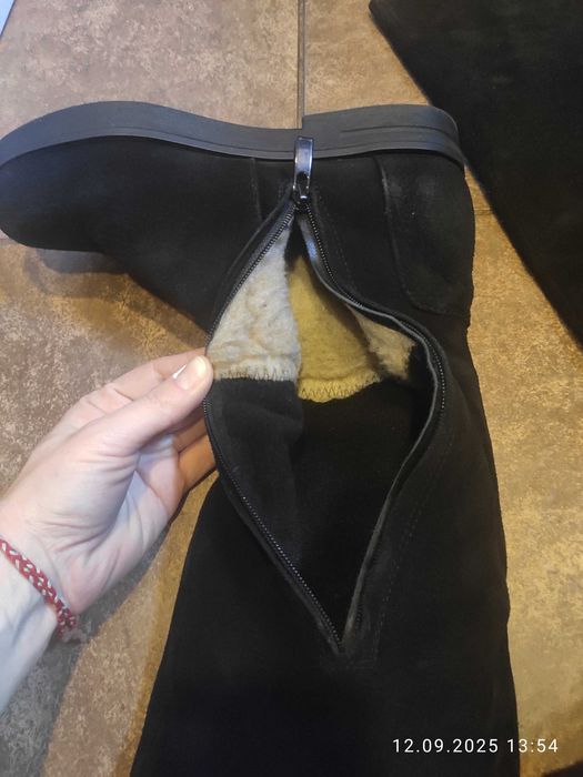 Ботфорти на хутрі 37,5р. 24 см