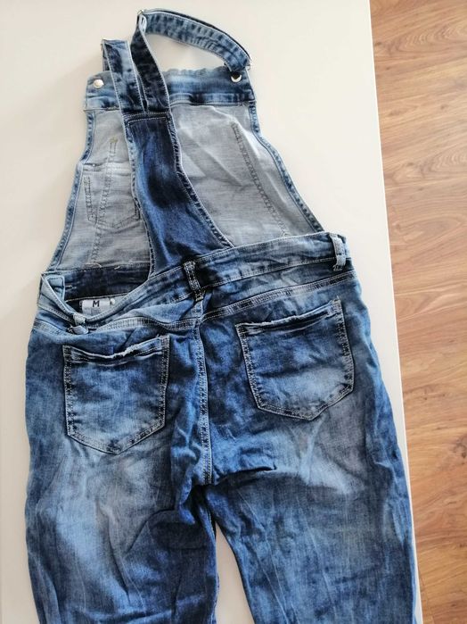 Ogrodniczki długie jeansowe