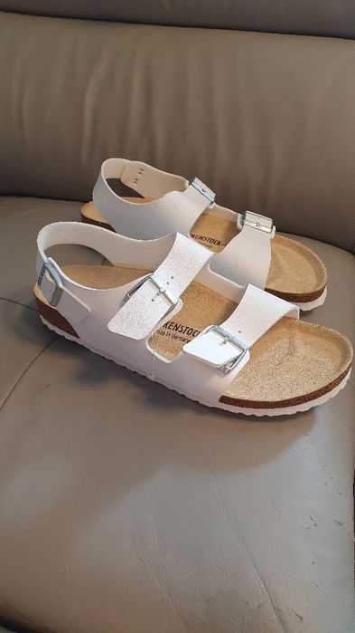 Sandaly ze skóry Bbirkenstock nowe oryginalne  45