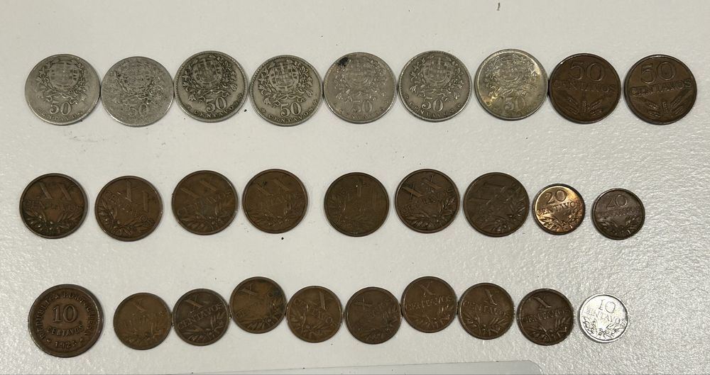 Moedas antigas (Centavos 1927 a 1979) / coleção