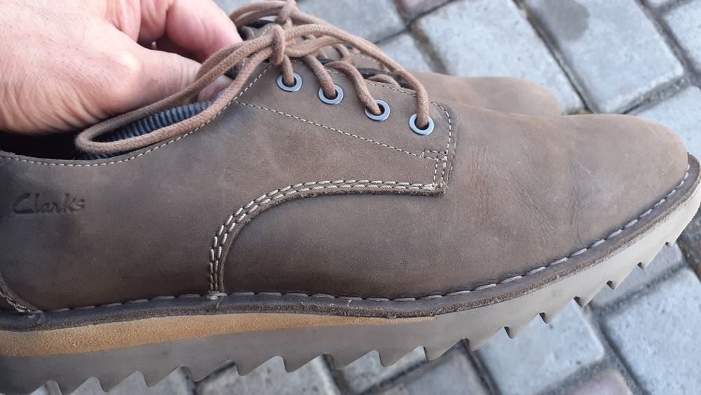 Мужские туфли бренда Clarks, модель Solsbury Lace EU 44,5.Ст 29,5.Кожа