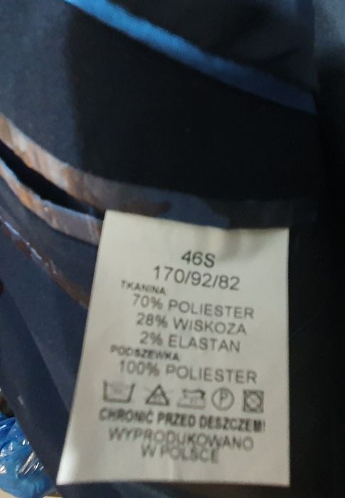 Garnitur młodzieżowy granatowy 170/92/82