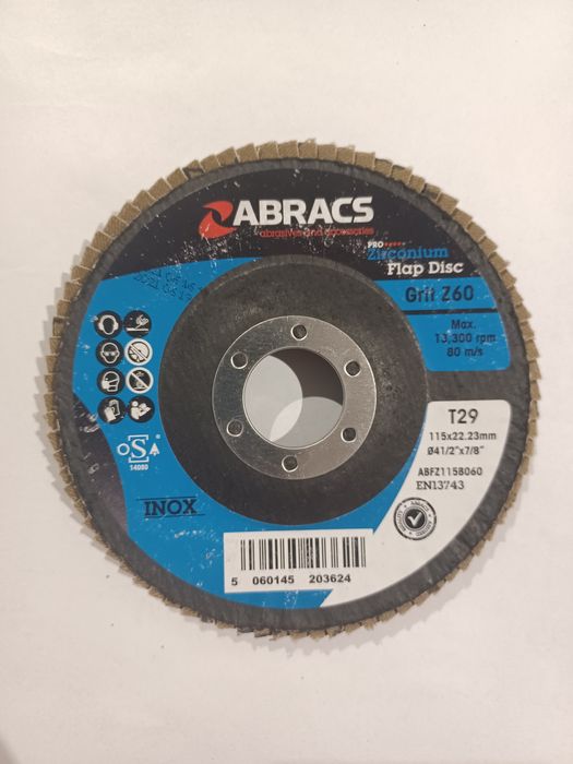 Tarcza Krążek listkowy z cyrkonu ABFZ115B060 Abracs Pro 115mm 60g