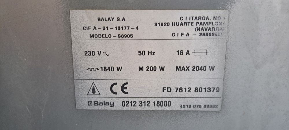 Máquina de secar roupa Balay