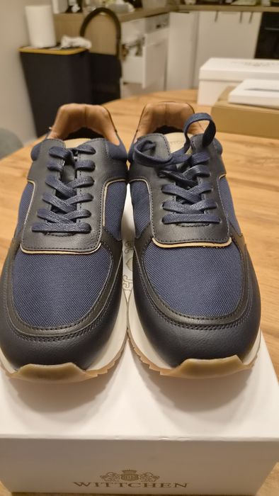 Sneakersy Wittchen ekoskóra granat brąz