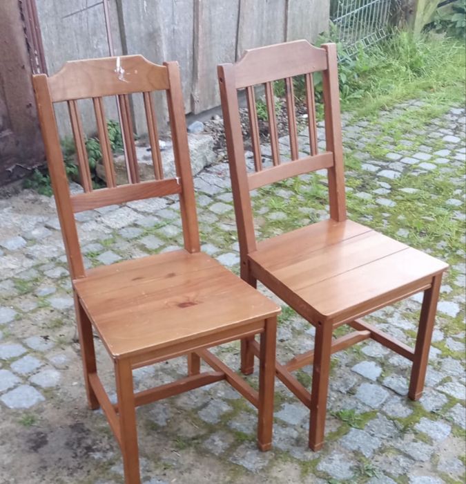 4 krzesla drewniane do kuchni salonu