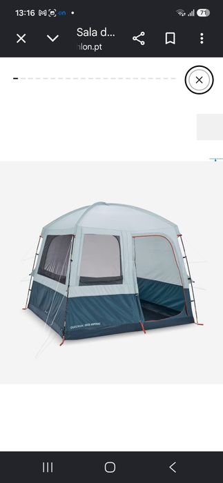 Campismo, Quechua: 2 Tendas Arpenaz (6 e 10 Pessoas) + Extras + Relva Sintética