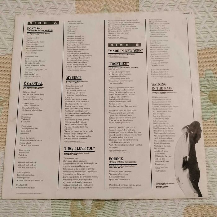 LP Vinil Tania Maria - Made in New York - Original Época 1985
