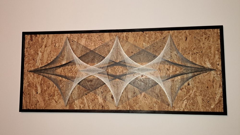 Obraz, plakat, rękodzieło. String art, obraz zaplatany sznurkiem