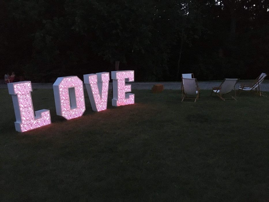 NAPIS LOVE LEDY RGB - 1,2 m ażurowy, gładki