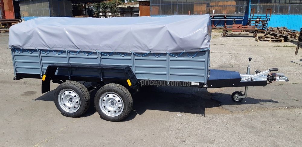 Причеп Двовісний. Гальмівний Двухосний прицеп легковий. Причіп 3.2*1.5
