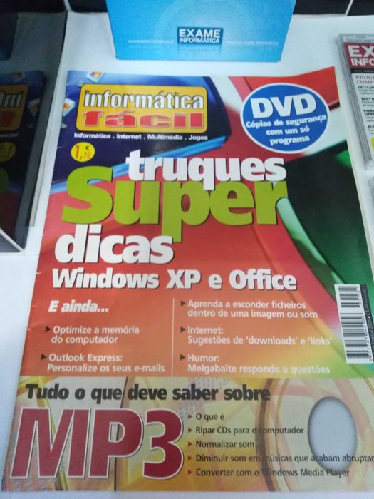 Exame informática 7 Cds + Revista Informática fácil  Novos