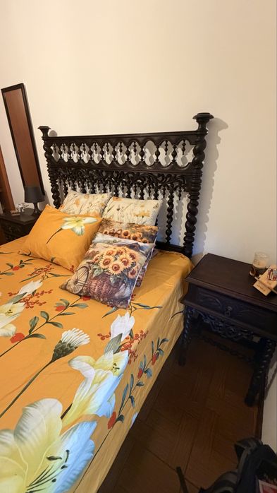 Cama antiga madeira 190x140