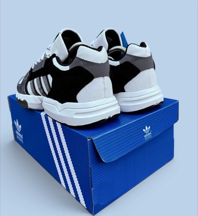 (2309) Кросівки Adidas ZX Torsion сірі з білим (41-45) адідас