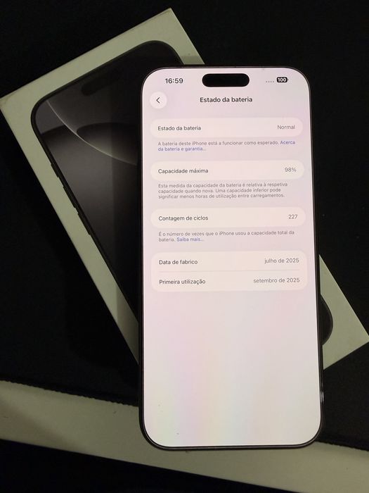 iPhone 16 Pro Max 256GB 98% Bateria