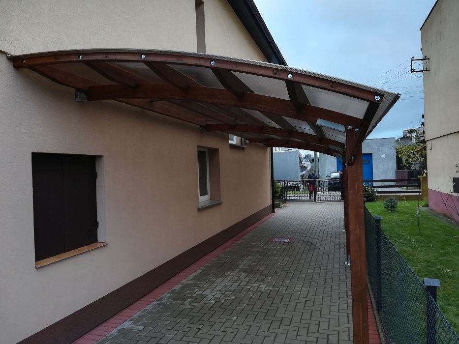 wiata samochodowa drewno klejone 840/334cm