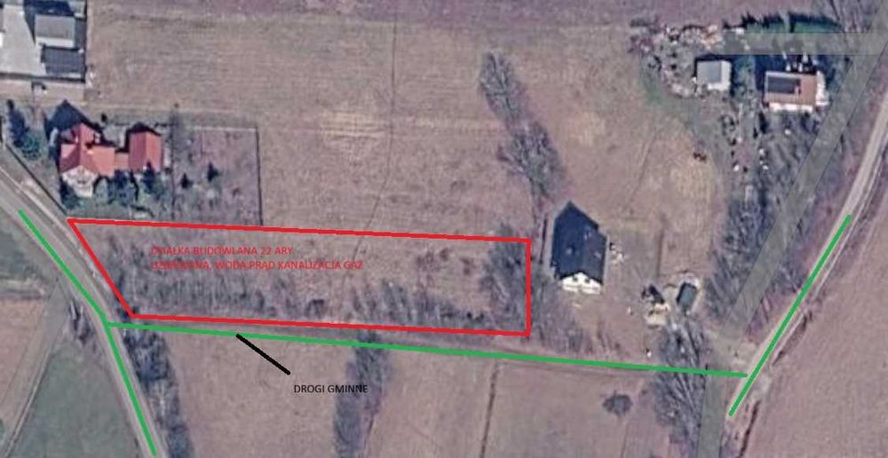 Działka Budowlana 220 m² - Stojowice koło Dobczyc - Widok 2