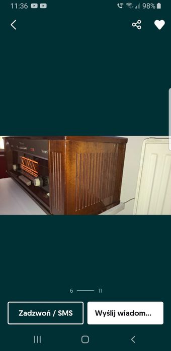 Bardzo Duże Radio Lampowe z 1964 r Philips B7X44A Stan Kolekcjonerski