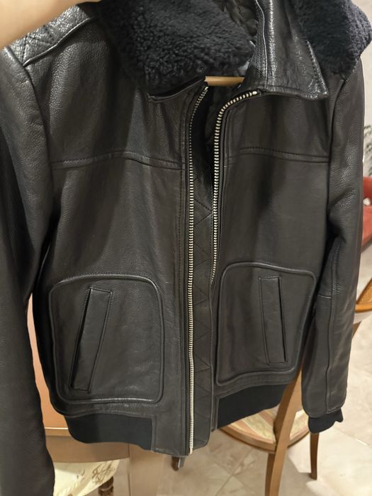 Куртка шкіряна жіноча, утеплена, бренду superdry