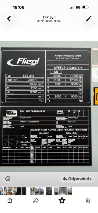 Na sprzedaz naczepa firanka Fliegl SES 210
