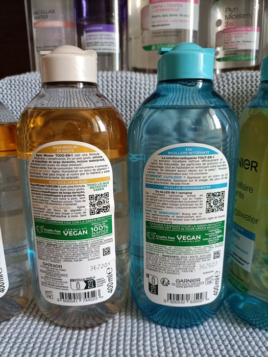 Płyny micelarne Garnier i Mixa