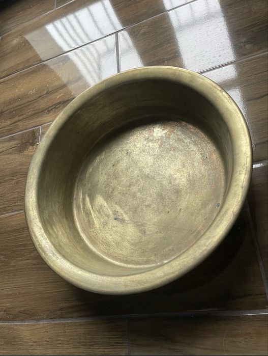 miednica, umywalka miedziana