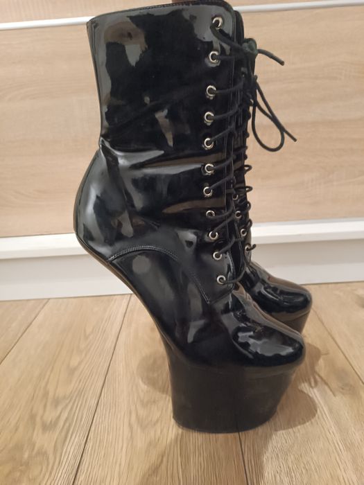 Czarne botki pole dance