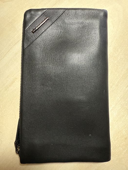 Чоловічий шкіряний портмоне Wanlima з ремінцем 20х12 см