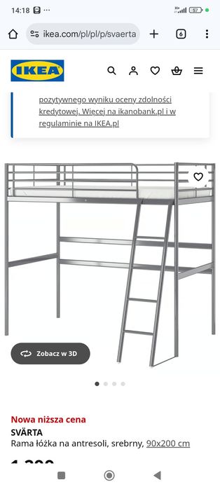 Łóżko piętrowe ikea