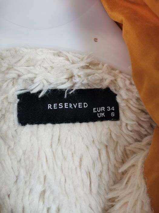 Kurtka zimowa Reserved XS parka musztardowa