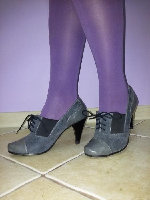 buty półbuty damskie na obcasie 36