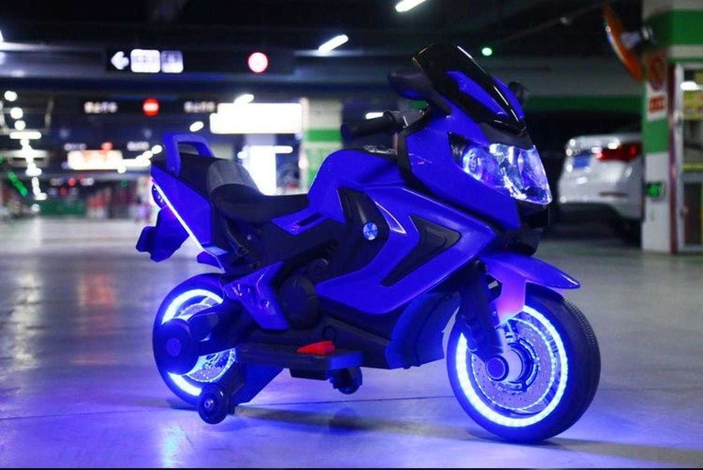 Дитячий електромотоцикл SPOKO SP-1600 синій трицикл/електромобіль