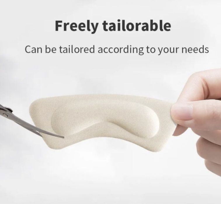 Накладки вставки у взуття від натирання п'ят 2 шт. Чорний 10 мм