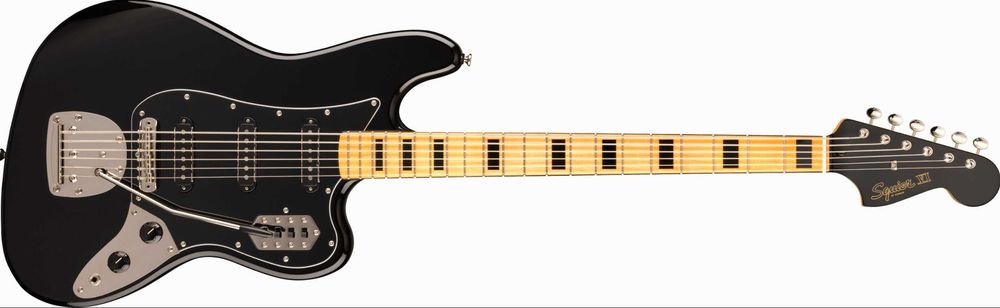 Fender Squier Bass VI FSR black/maple + case PROMO