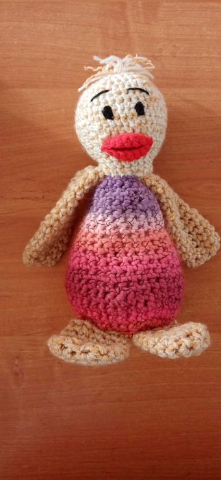 Kolorowa kaczuszka, szydełkowe