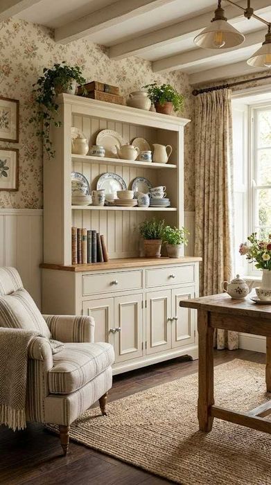 Kredens, z drewna, retro, w stylu angielskim