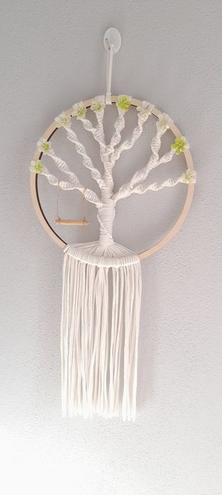 Decoração de parede macramé