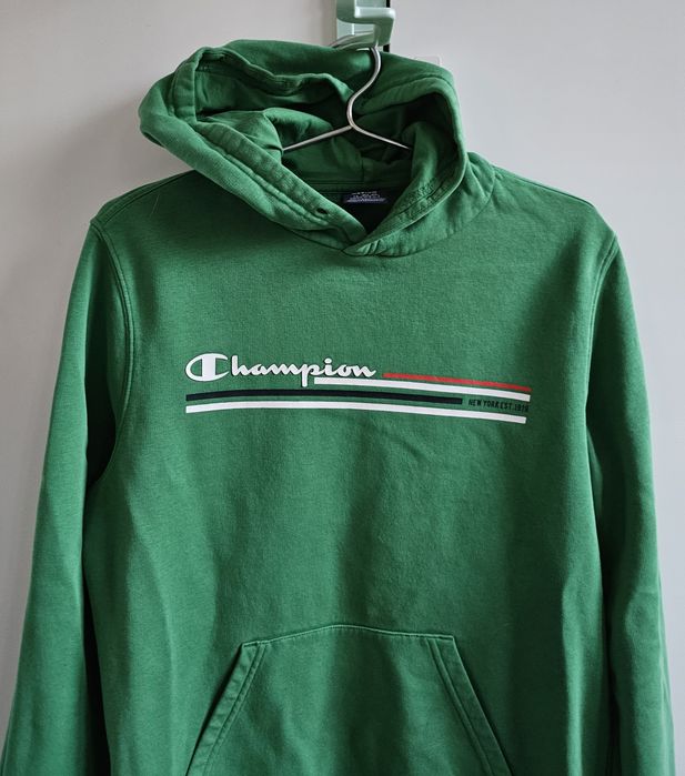 Champion męska bluza z kapturem M zielona hoodie