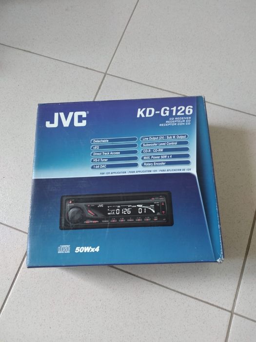 Leitor de cd JVC para qualquer carro