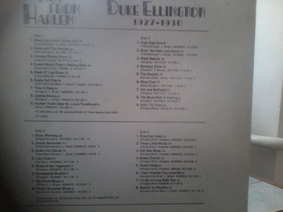 2 Lp Jazz Duke Ellington ‎– Hot From Harlem 1927-1930 UK пластинка