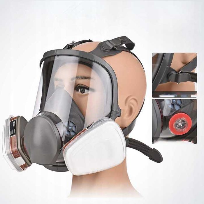 Maska przeciwpyłowa Profesjonalna oddechowa full face wielorazowa