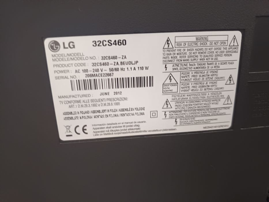 TV LCD LG 32 com avaria
