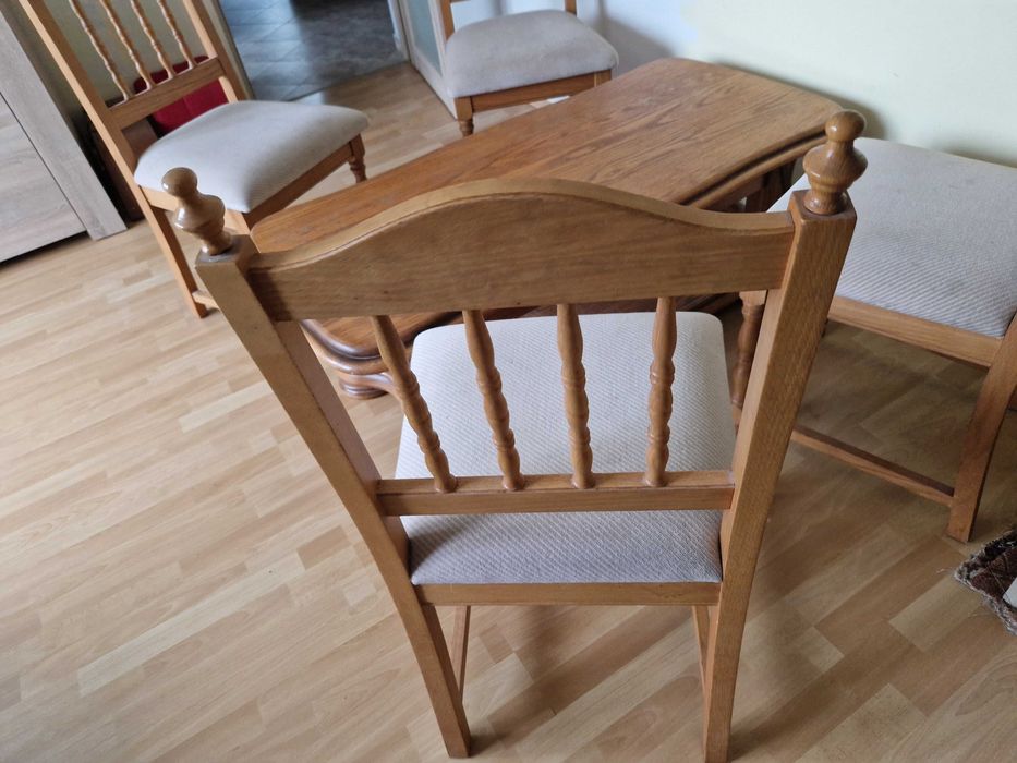 krzesła dębowe 6 sztuk