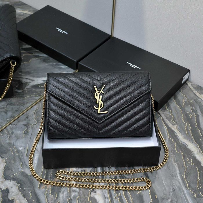 Шкіряна сумка YSL Saint Laurent чорна