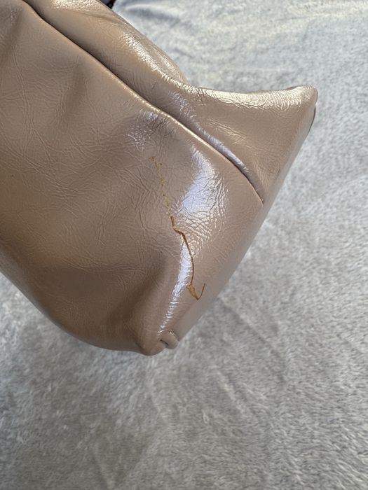 Reserved torebka shopper lakierowana kółko do ręki pasek na ramię